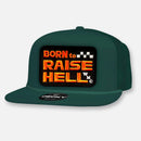 BORN TO RAISE HELL FLAT BILL PATCH HAT-1