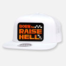 BORN TO RAISE HELL FLAT BILL PATCH HAT-6