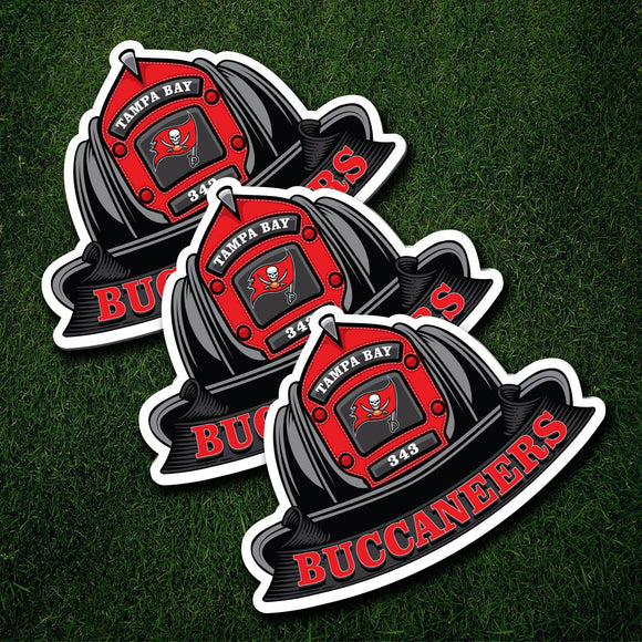 NFL Fire Helmet Stickers - 3 Pack