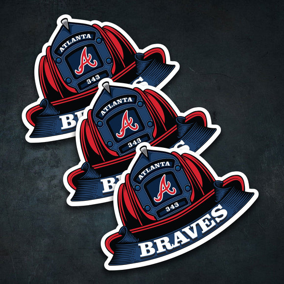 MLB (NL) Fire Helmet Stickers - 3 Pack