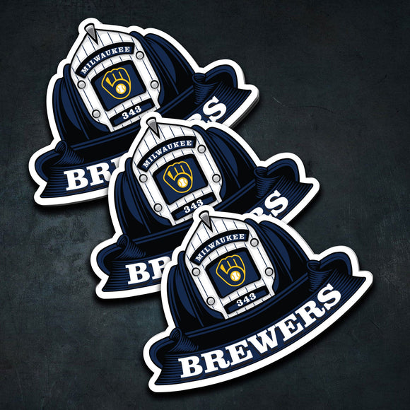 MLB (NL) Fire Helmet Stickers - 3 Pack