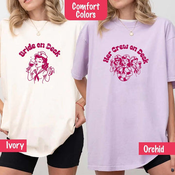 Bride on Deck Comfort Colors Shirt – Nautical Bachelorette Party Tee for Cruise or Beach Wedding