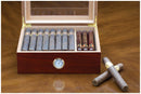 Cigar Humidor - Desktop with glass top, hygrometer and humidifier-3