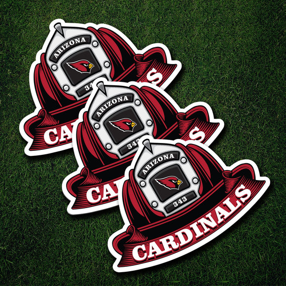NFL Fire Helmet Stickers - 3 Pack