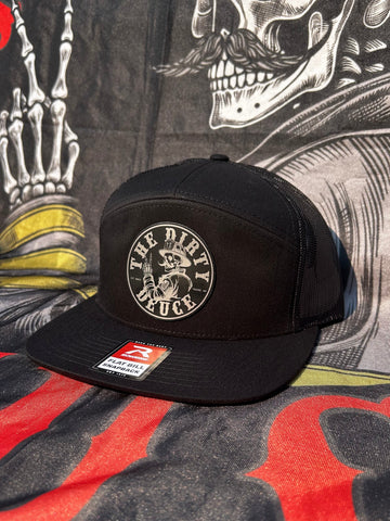 Richardson 7 Panel (Black/Silver leather patch)