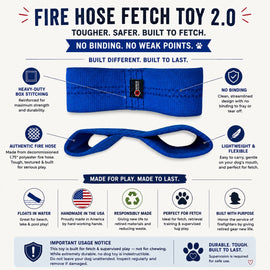 Recycled Fire Hose Dog Fetch Toy v2.0 - 0