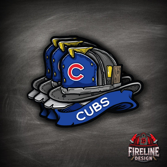 MLB Fire Helmet Sticker - 3 PACK