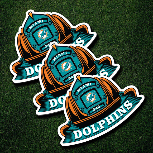 NFL Fire Helmet Stickers - 3 Pack