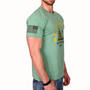 Men's Don't Tread On Me Patriotic T-Shirt (Heather Green)-3