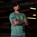 Men's Don't Tread On Me Patriotic T-Shirt (Heather Green)-2