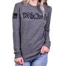 Women's "We the People" Long Sleeve Patriotic Thermal - Boyfriend Fit-1