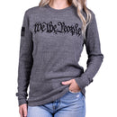 Women's "We the People" Long Sleeve Patriotic Thermal - Boyfriend Fit-4