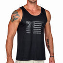 Men's Murdered Out American Flag Tank Top-2