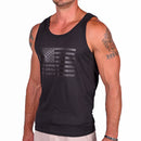 Men's Murdered Out American Flag Tank Top-1
