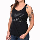 Women's Murdered Out American Flag Tank Top-4