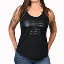 Women's Murdered Out American Flag Tank Top-5