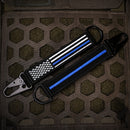 American Made Heavy Duty Tactical Keychain - Thin Blue Line-1