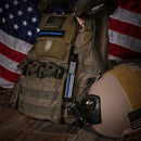 American Made Heavy Duty Tactical Keychain - Thin Blue Line-4