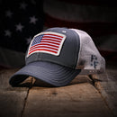 Slate & White Mesh-Back Trucker Hat-1