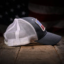 Slate & White Mesh-Back Trucker Hat-3