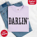 Darlin’ Comfort Colors Tee – Cute Country Girl Shirt, Western Cowgirl Style-15