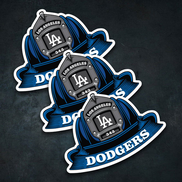 MLB (NL) Fire Helmet Stickers - 3 Pack