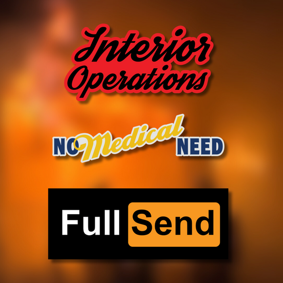 Full Send Stickers - 3 Pack