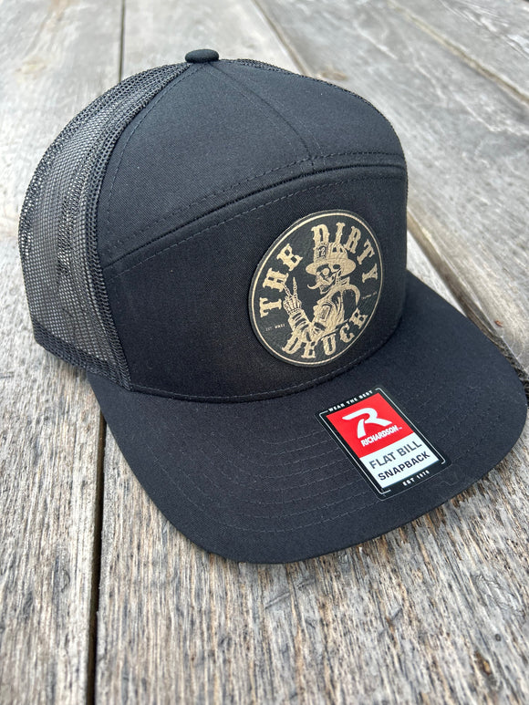 Richardson 7 Panel (Black/Gold leather patch)