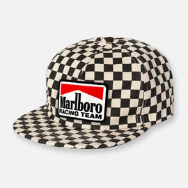 CHECKERBOARD PIT CREW PATCH HAT COLLECTION BLACK-WHITE