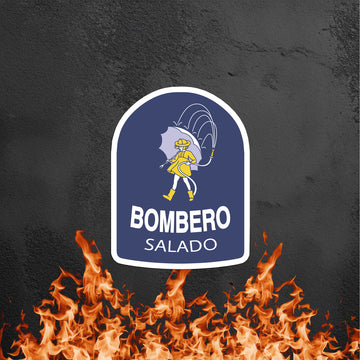 Bombero Saludo Sticker - 0