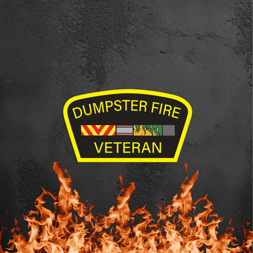 Dumpster Fire Veteran 1.0 Sticker - 0