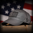 Wolf Grey Full Fabric American Flag Range Hat-1