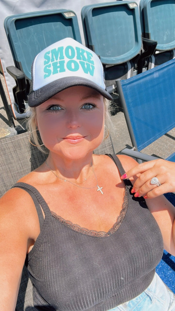 Trucker Hat - Smoke Show Black/Teal