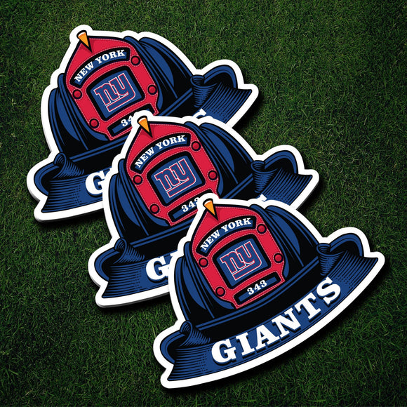 NFL Fire Helmet Stickers - 3 Pack