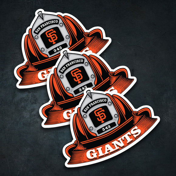 MLB (NL) Fire Helmet Stickers - 3 Pack