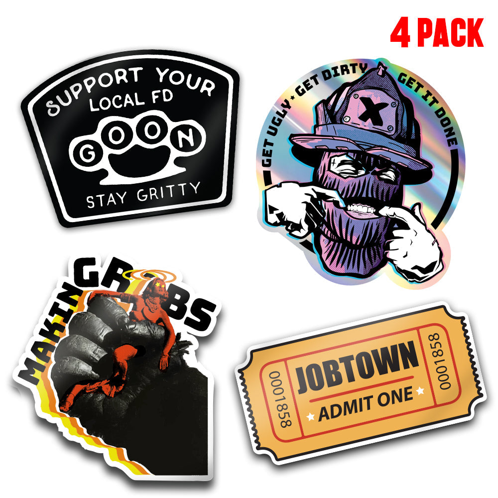 First Due 4Pack Firefighter Sticker | American Fire Brigade