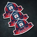 MLB (AL) Fire Helmet Stickers - 3 Pack-12