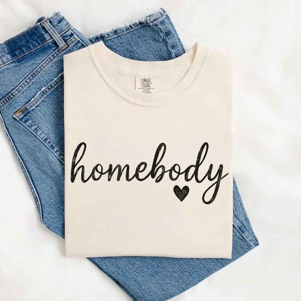 Homebody Comfort Colors Tee – Casual Slouchy Shirt for Women, Everyday Relaxed Fit