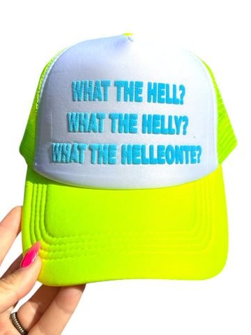 Trucker Hat - What the Helly Teal Puff