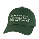 Do Not Give Me A Jar of Pickles Hat Custom Embroidered Cap-2