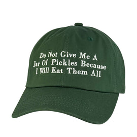 Do Not Give Me A Jar of Pickles Hat Custom Embroidered Cap - 0