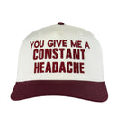 You Give Me a Constant Headache Hat Funny Sarcastic Trucker Cap Vintage Style Custom Embroidered Dad Hat-1