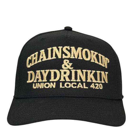ChainSmokin & Day Drinkin Hat Custom Embroidered