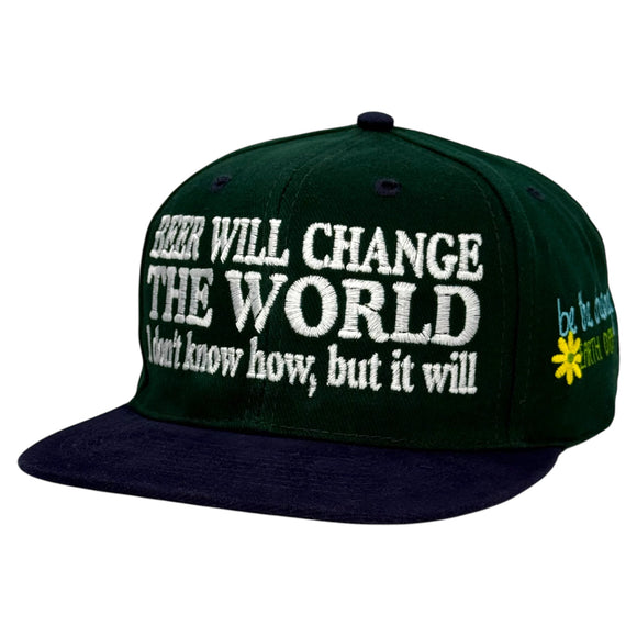 Beer Will Change The World Hat Custom Embroidered
