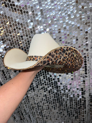 Sand & Leopard Hat (Square Style)