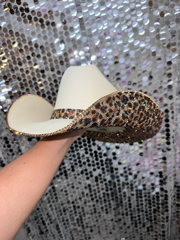 Sand & Leopard Hat (Square Style)