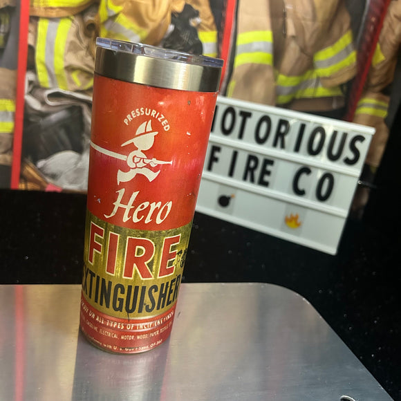 Hero Fire Extinguisher Stainless Steel Tumbler