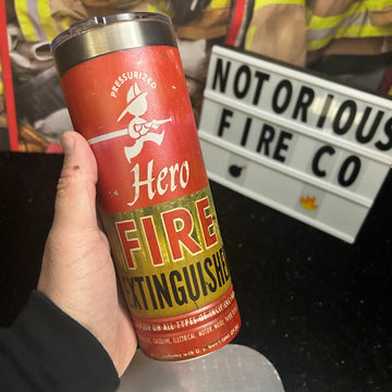 Hero Fire Extinguisher Stainless Steel Tumbler