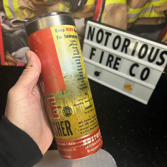 Hero Fire Extinguisher Stainless Steel Tumbler