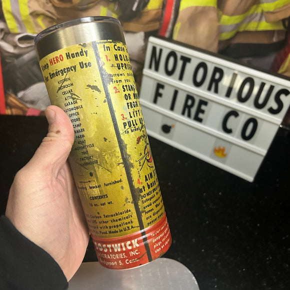 Hero Fire Extinguisher Stainless Steel Tumbler